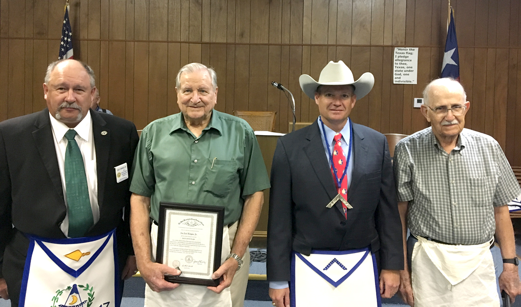 Masonic Lodge Recognizes Members for Long Term Service