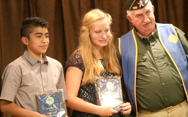 Wortham 8th Graders Receive American Legion Awards