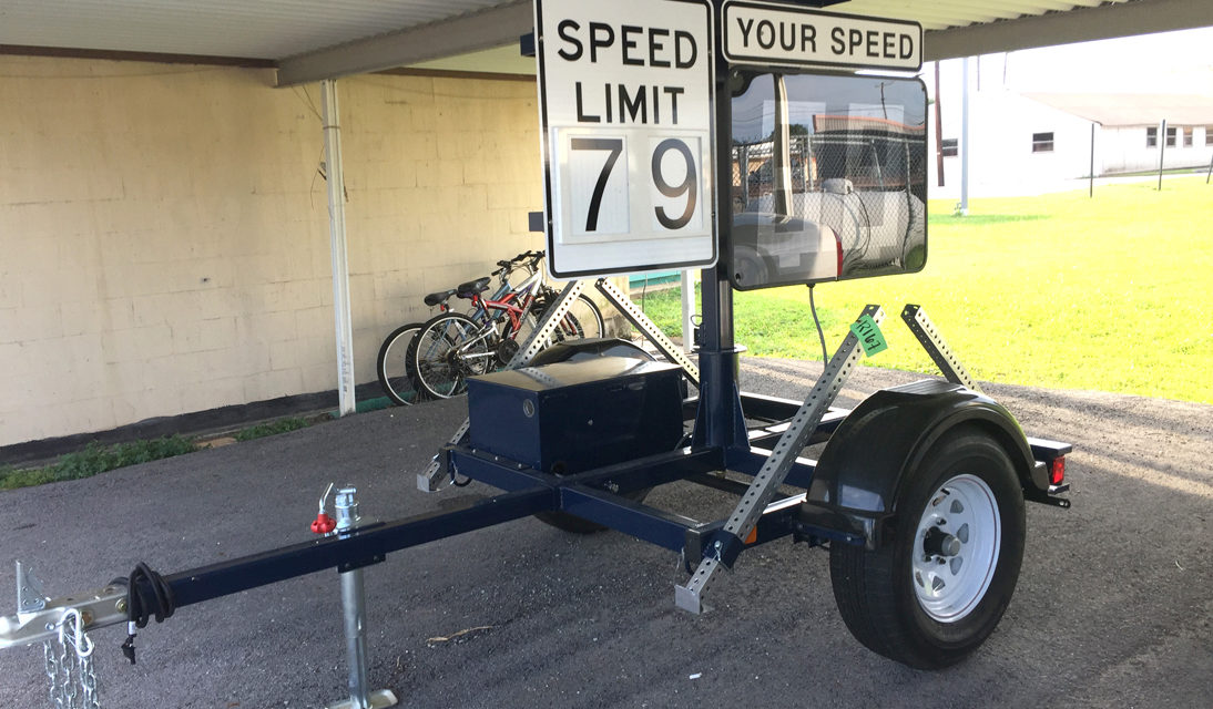 Watch Your Speed:  One of Two New Signs Arrive in Fairfield