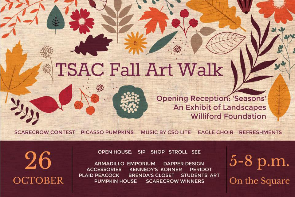 Fall Art Walk Showcases Music, Art, Boutiques, & Scarecrows
