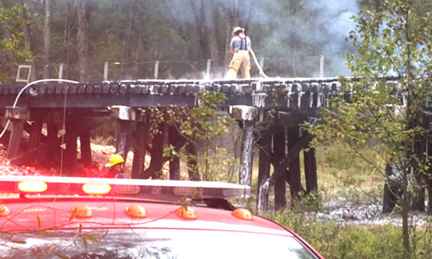 Train Trestle Catches Fire on Halloween Near Oakwood