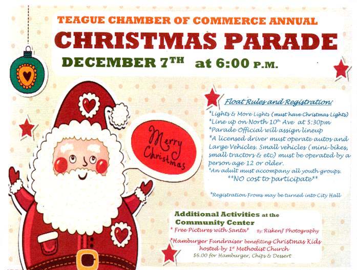 Parade of Lights This Thursday on Main Street in Teague