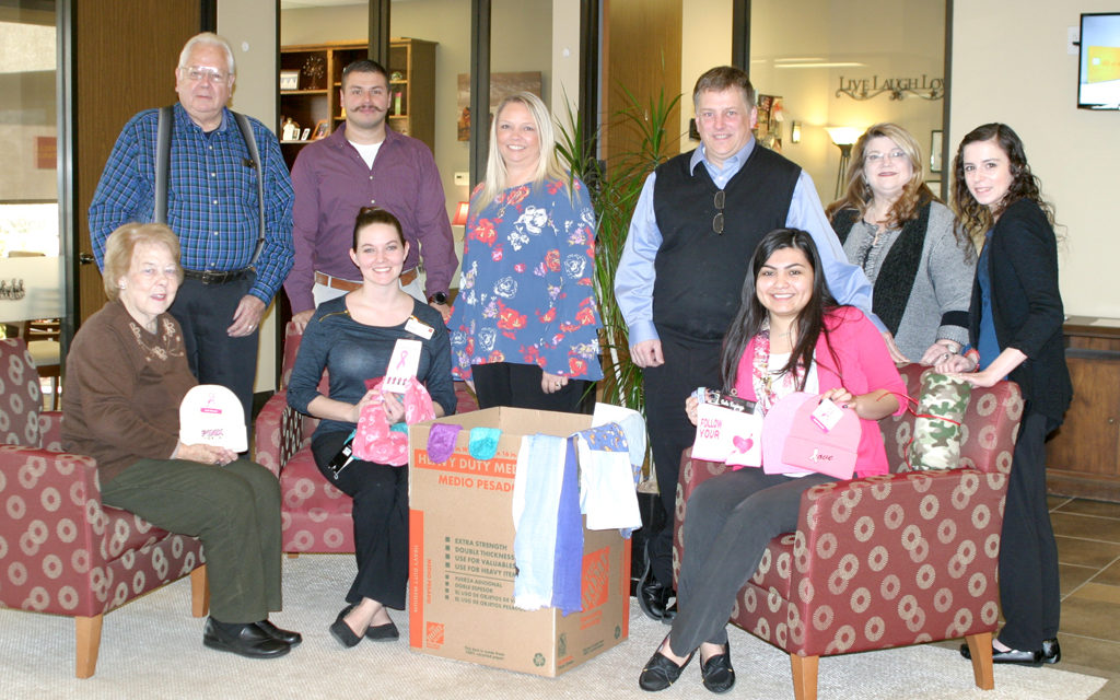 Bank Employees Collect Items for Local Cancer Patients