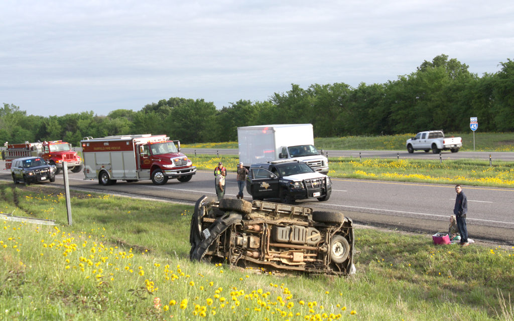 No Injuries In I-45 Rollover