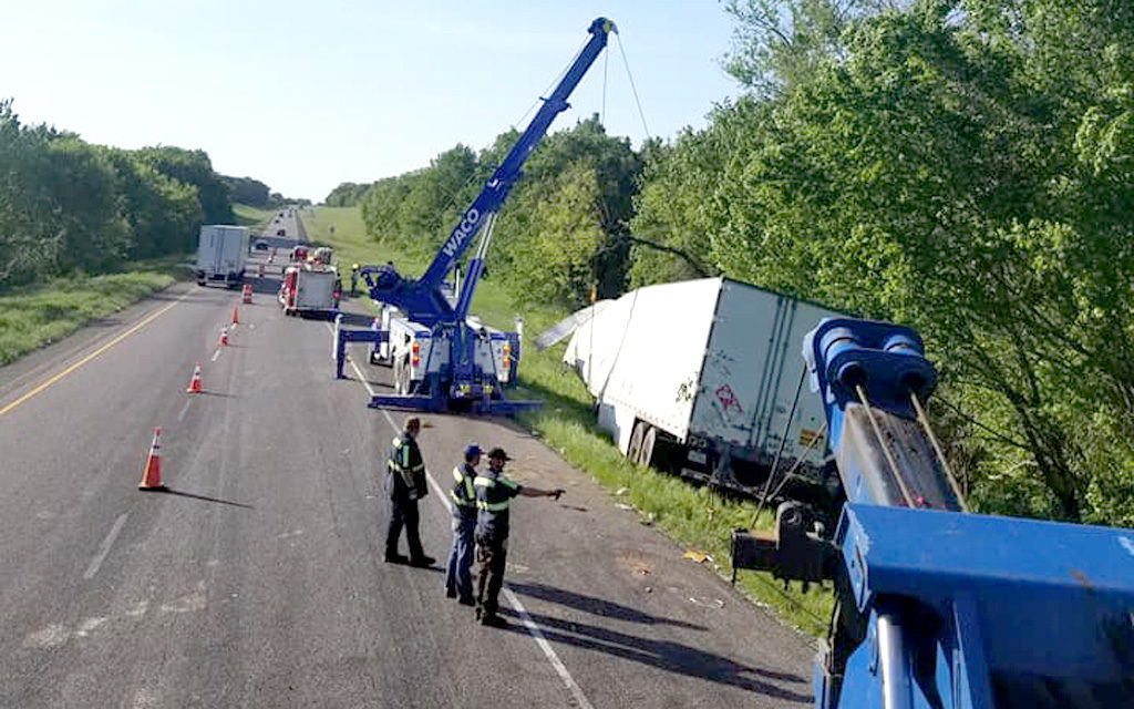 Interstate 45 Closed as Hazmat Responds to Fish & Chemical Collision