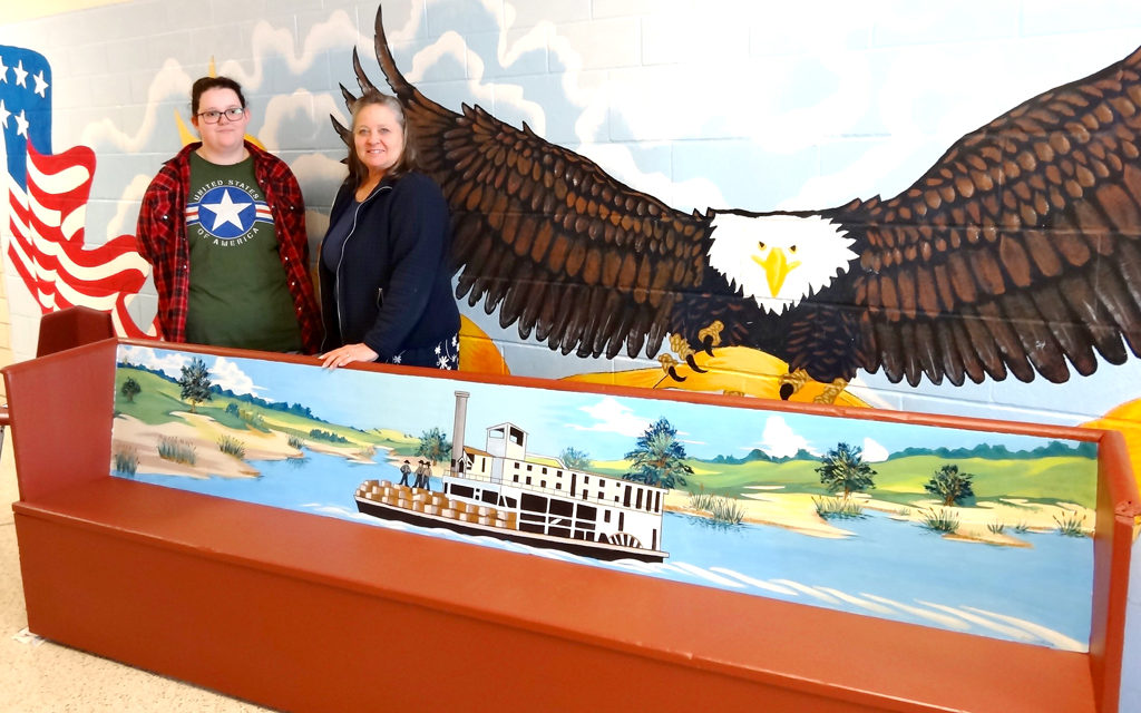 Newest Painted Pew Features Trinity River Steamboat