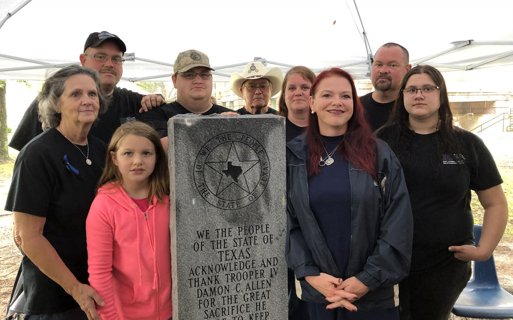 Trooper Memorial Installed on County Courthouse Lawn