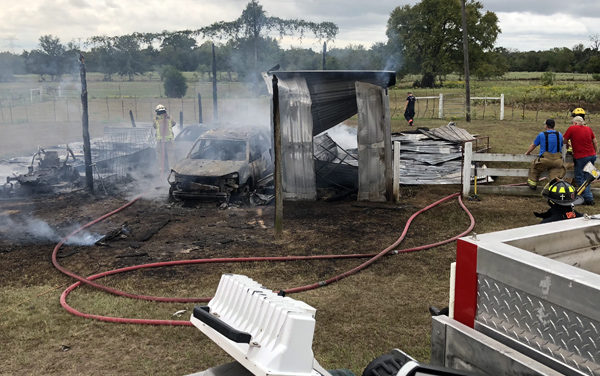 Barn Demolished by Fire