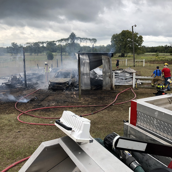 Barn Demolished by Fire