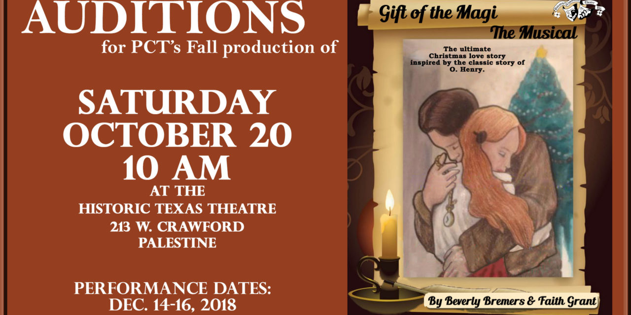 Auditions This Saturday for ‘Gift of the Magi’ at Palestine Theatre