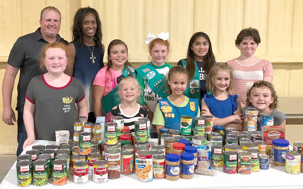 Girl Scouts Collect Donations for Local Food Pantry