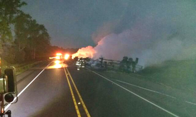 Highway Shut Down With Tanker Fire