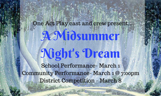 FHS One Act Play to Perform Shakespeare for District Meet