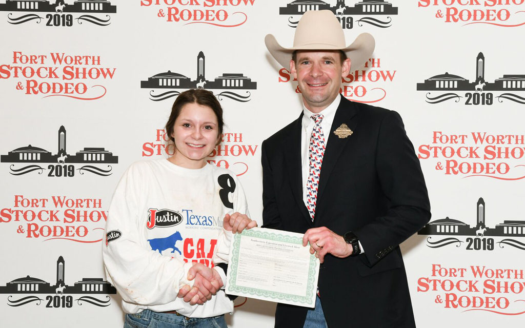 Freestone County 4-H’er Wins Calf Scramble at Fort Worth Stock Show