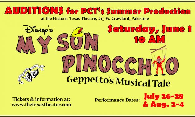 Time Change for ﻿Auditons:  ‘My Son Pinocchio’ at the Texas