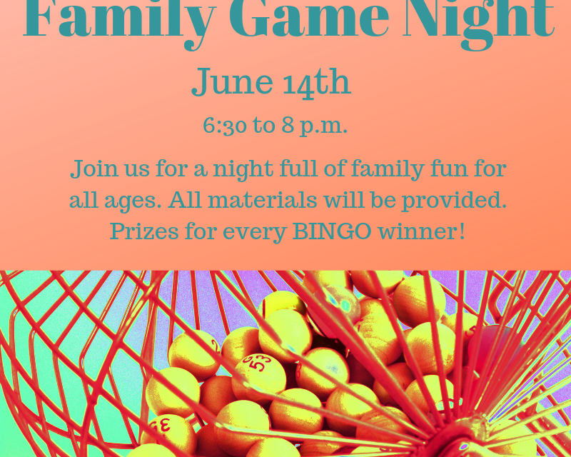 Fun & Prizes at Family Game Night This Friday