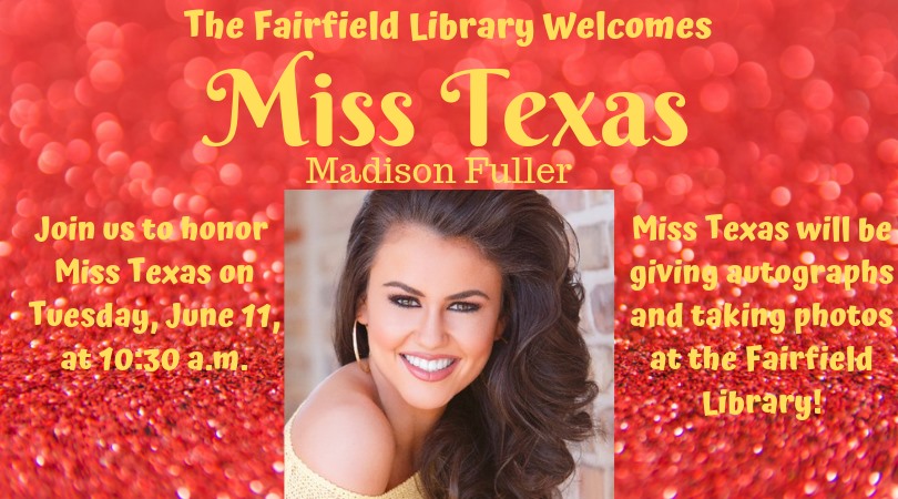 Pictures and Autographs With Miss Texas Tuesday at the Library