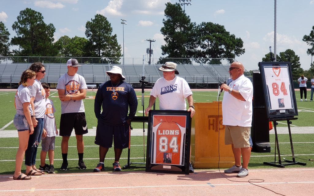 Teague High School Retires Football Jersey to Honor Sacrifice of Local