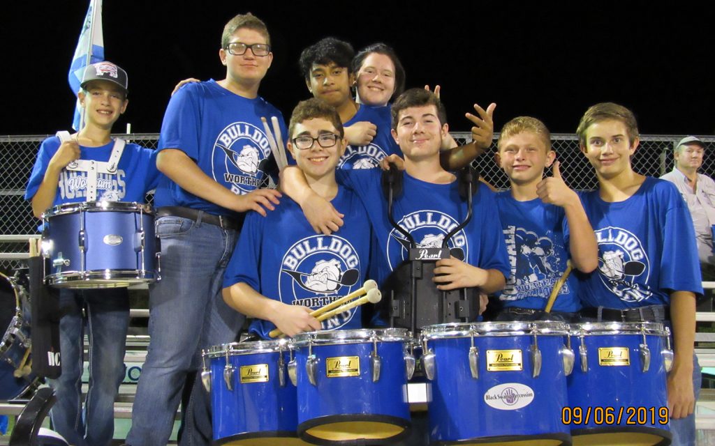 Wortham Band Members Recognized at First Two Games of Season