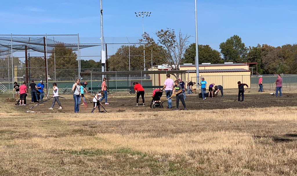 Church Lends Hand With Clean Up of Ball Field