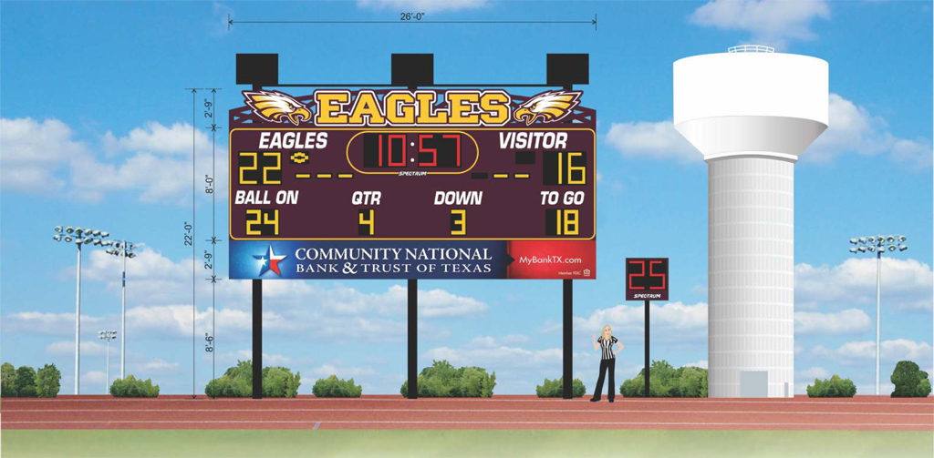 New Scoreboard Accept by FISD for Eagle Field