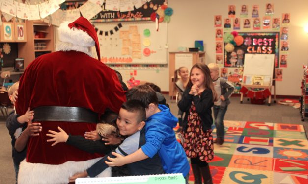 Santa and Lions Club Elves Visit Fairfield Elementary