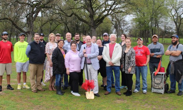 Disc Golf Course Ground Break With Golden Shovel