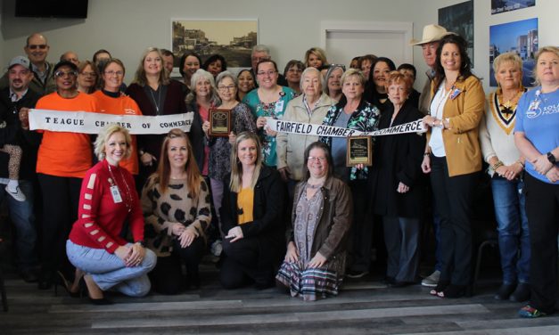 Ribbon Cutting With Two Chambers at Freestone Health Clinic in Teague