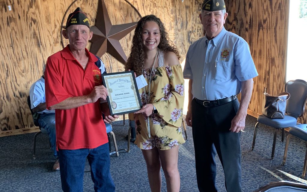 Fairfield VFW COngratulates a Winner