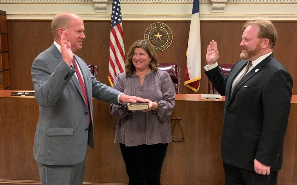 Judge Matt Johnson Sworn In as justice on Texas 10th Court of Appeals