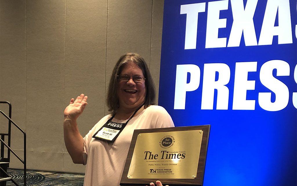 The ‘Times’ Brings Home First Place Win In Texas Better Newspaper Contest