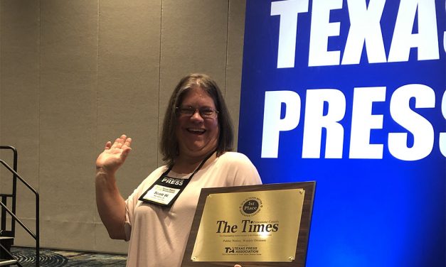 The ‘Times’ Brings Home First Place Win In Texas Better Newspaper Contest