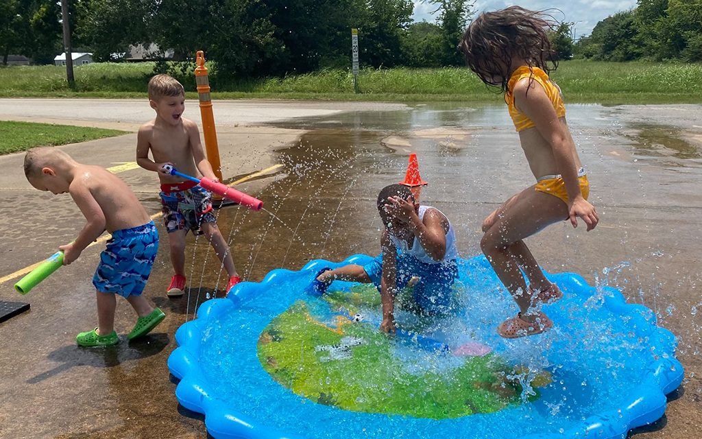 Summer Fun:  Sprinklers At The Library