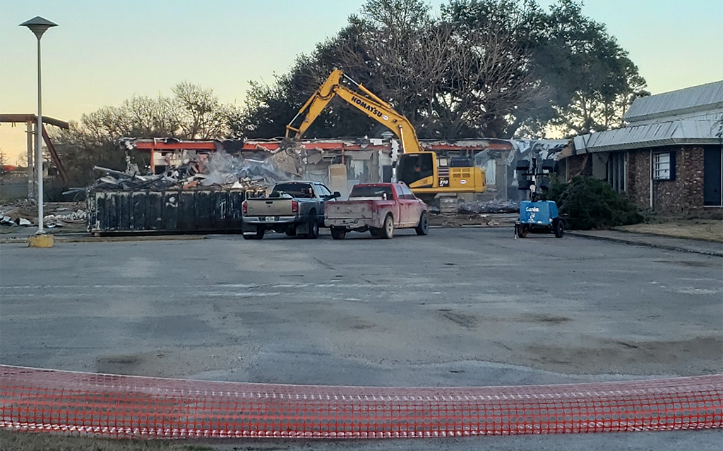 Old Teague Hospital Comes Down, Teague EMS Stays Strong