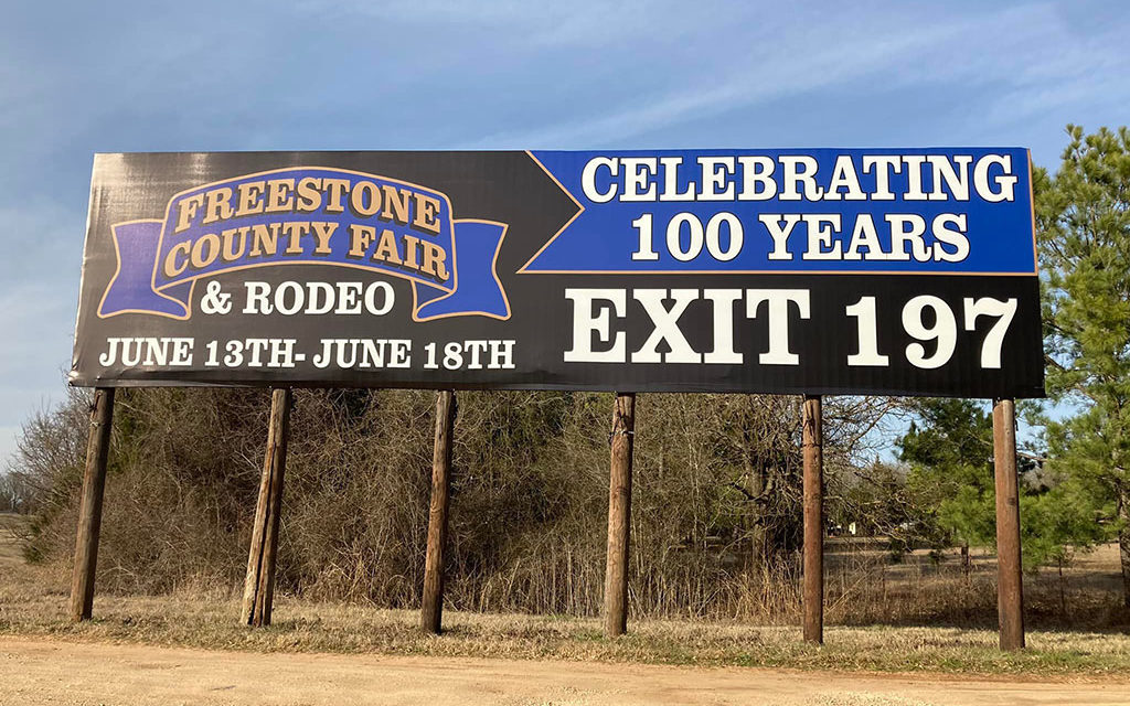 Billboard Signs Up on I-45 for FCFA 100-Year Celebration