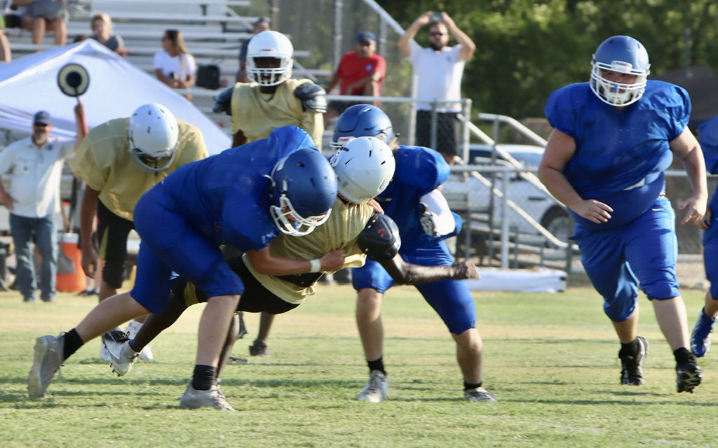 Snapshot:  Wortham Varsity Football Scrimmage Against Italy