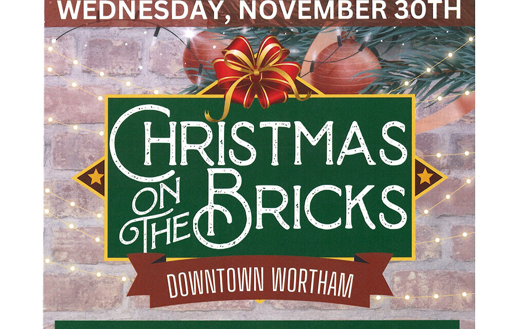 ‘Christmas On The Bricks’ in Downtown Wortham this Wednesday, Nov. 30th