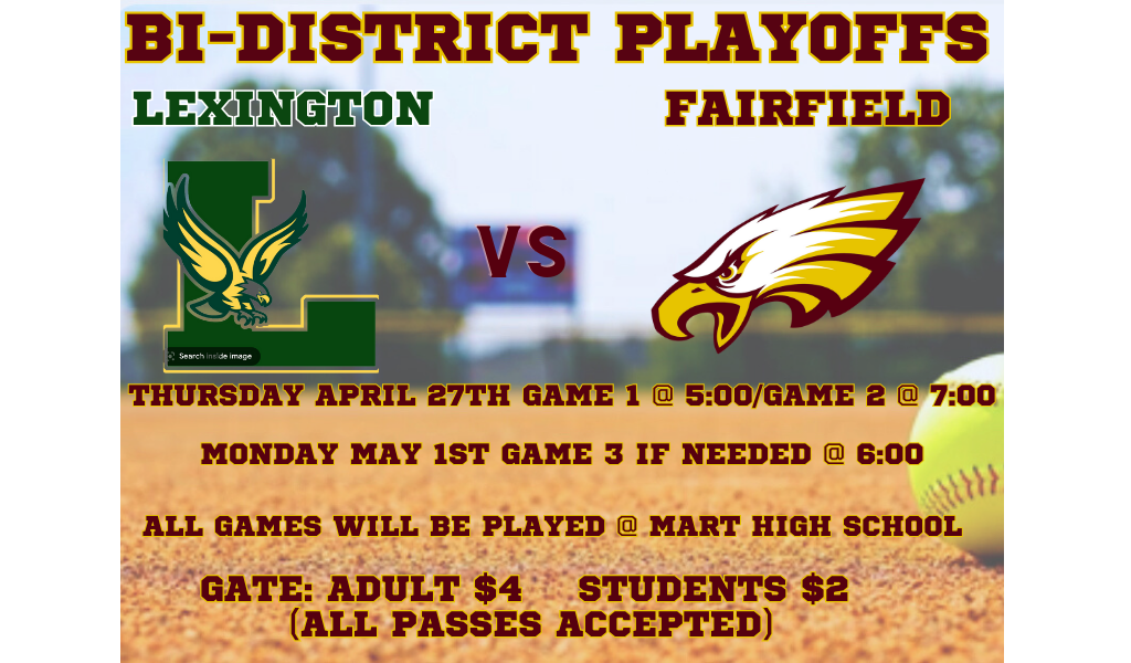 Softball Playoffs This Thursday for Fairfield Lady Eagles