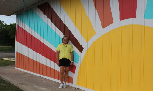 Mural Shines Bright:  FHS Art Teacher Lends Her Brush to Building Renovation