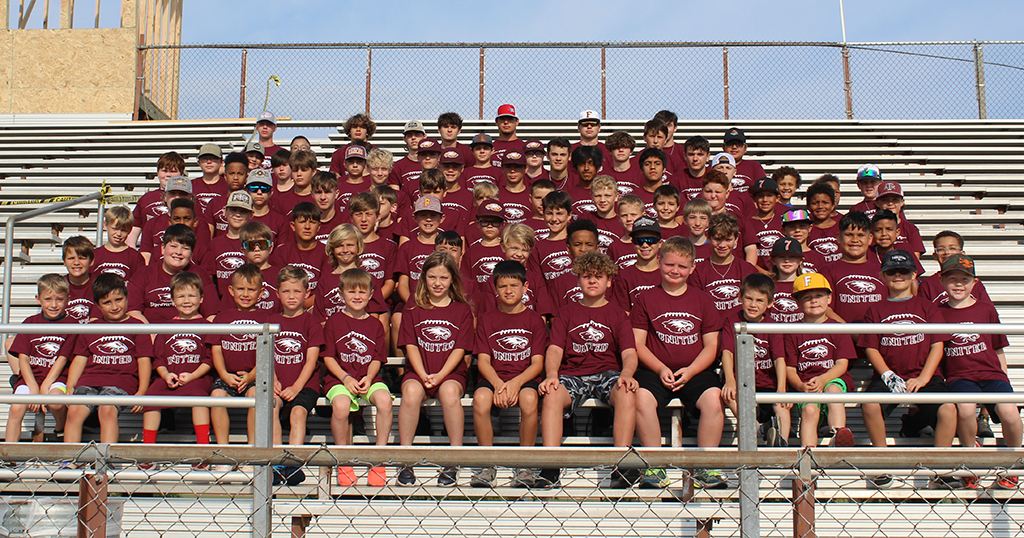 Over Sixty Young Athletes at this Year’s Fairfield Eagles Football Camp