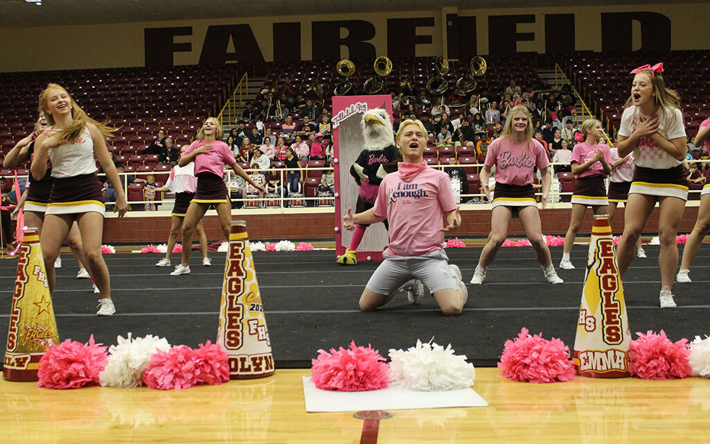 FHS Continues Pink-Themed Pep Rallies, Drumsticks Passed on to Younger Generation