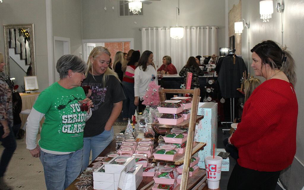 Shopping Late in Downtown Teague for Christmas