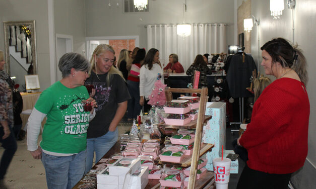 Shopping Late in Downtown Teague for Christmas