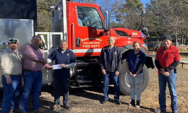 Southern Oaks VFD Accepts Donation from Calpine