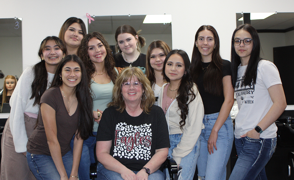 Lookin’ Good:  FHS Cosmetology Students Prepare for Skills Test