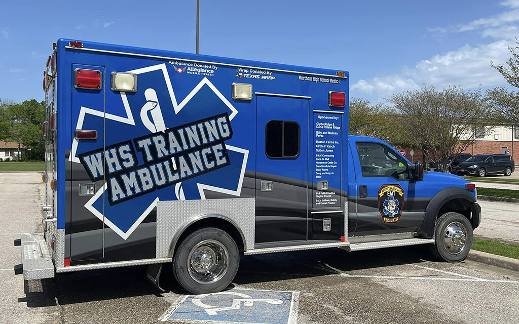 WHS Health Careers Academy Students Partner with Allegiance for Training Ambulance