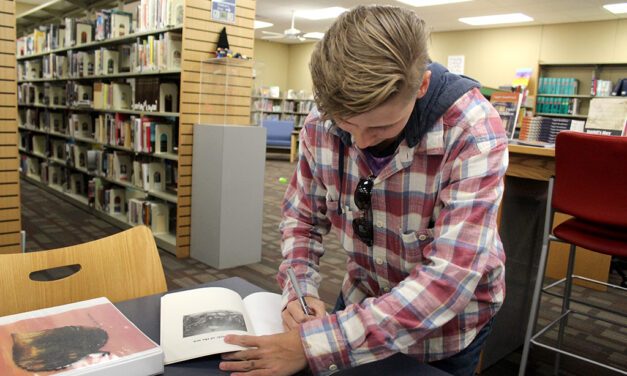 Author Taylor Swarthout Meets Library Patrons at Book Signing