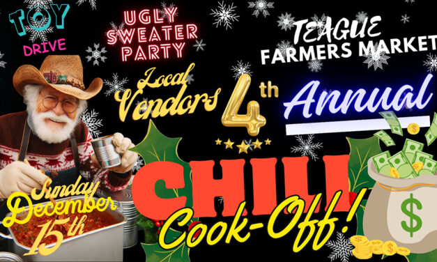 Chili Cook-Off & Ugly Sweater Fun at Teague Christmas Farmers Market Next Sunday