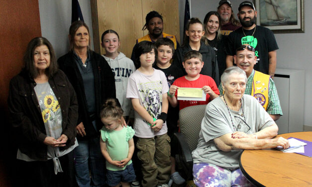 Big Check for Young Man Presented by Fairfield Lions Club