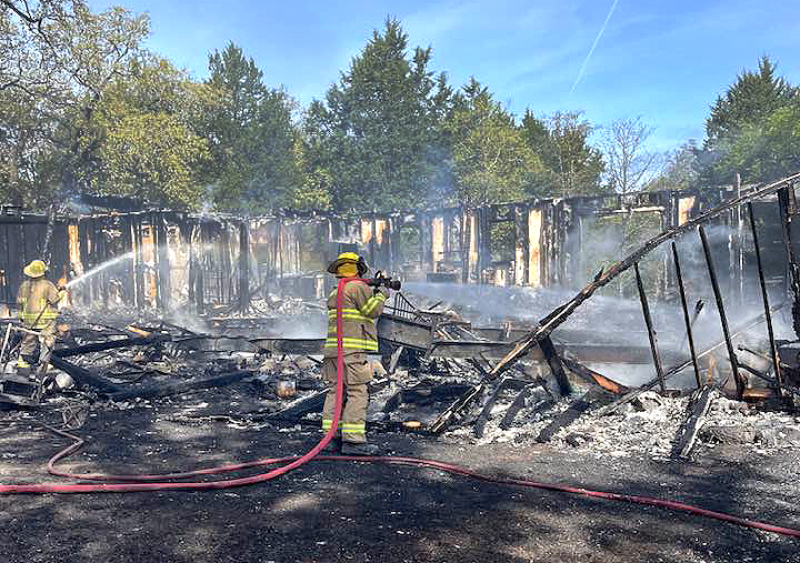 Fire Crews Work Long Day